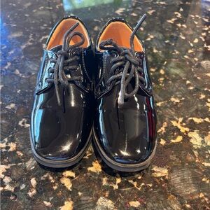 Black Patent Leather Kids Shoes, size 8